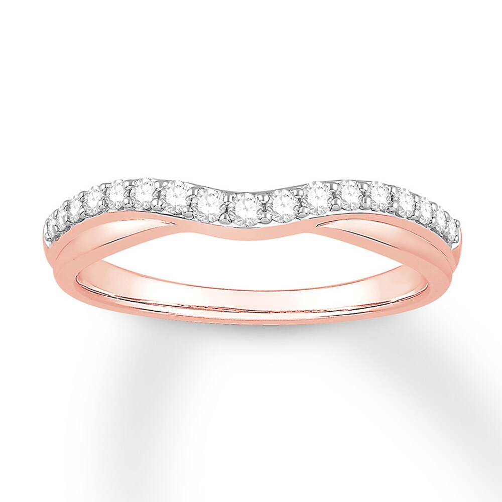 Diamond Contour Ring 1/4 ct tw Round 14K Rose Gold 6RELFihh