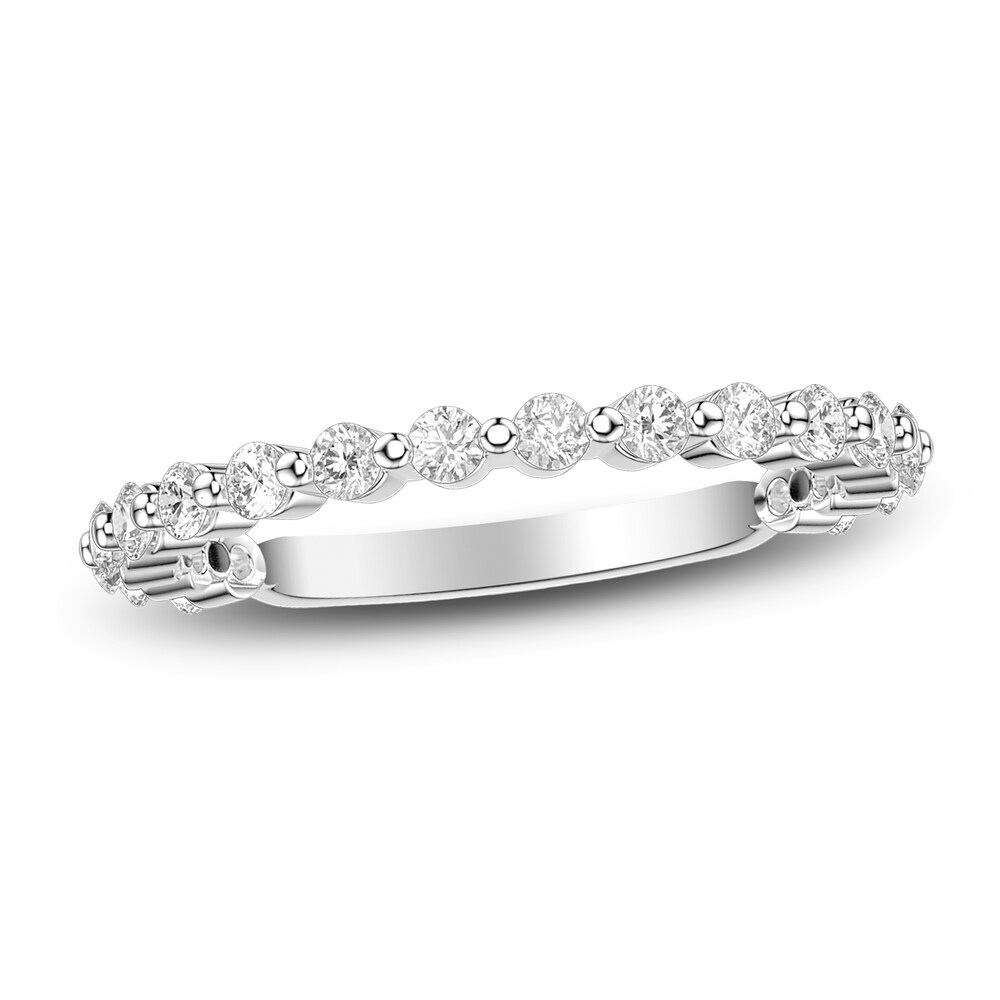 Diamond Semi-Eternity Band 1/2 ct tw Round 14K White Gold 6aJ0fJKS