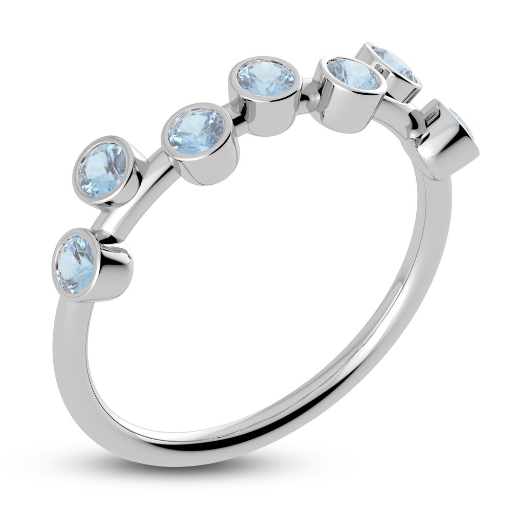 Juliette Maison Natural Aquamarine Ring 10K White Gold 6bGgodGr