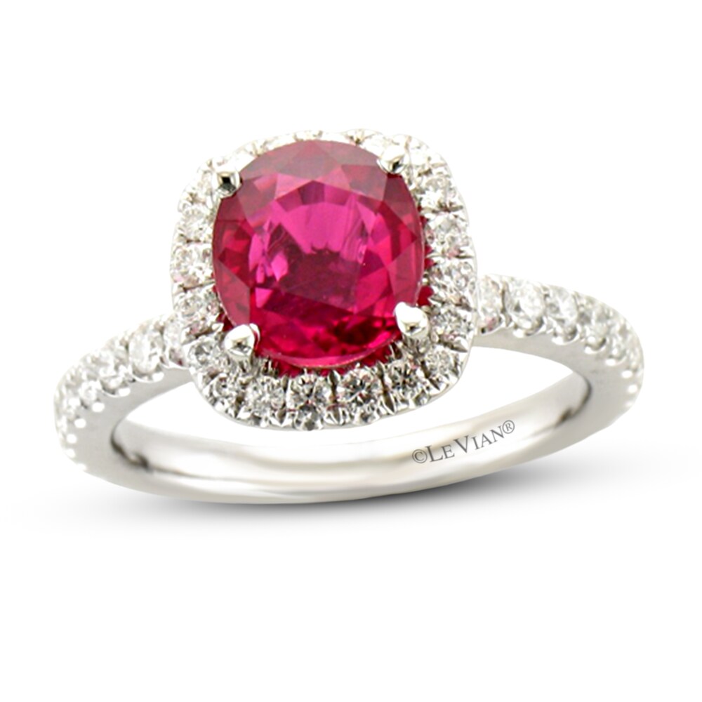 Le Vian Natural Ruby Ring 1/5 ct tw Diamonds 18K Vanilla Gold 6fAU9XgG