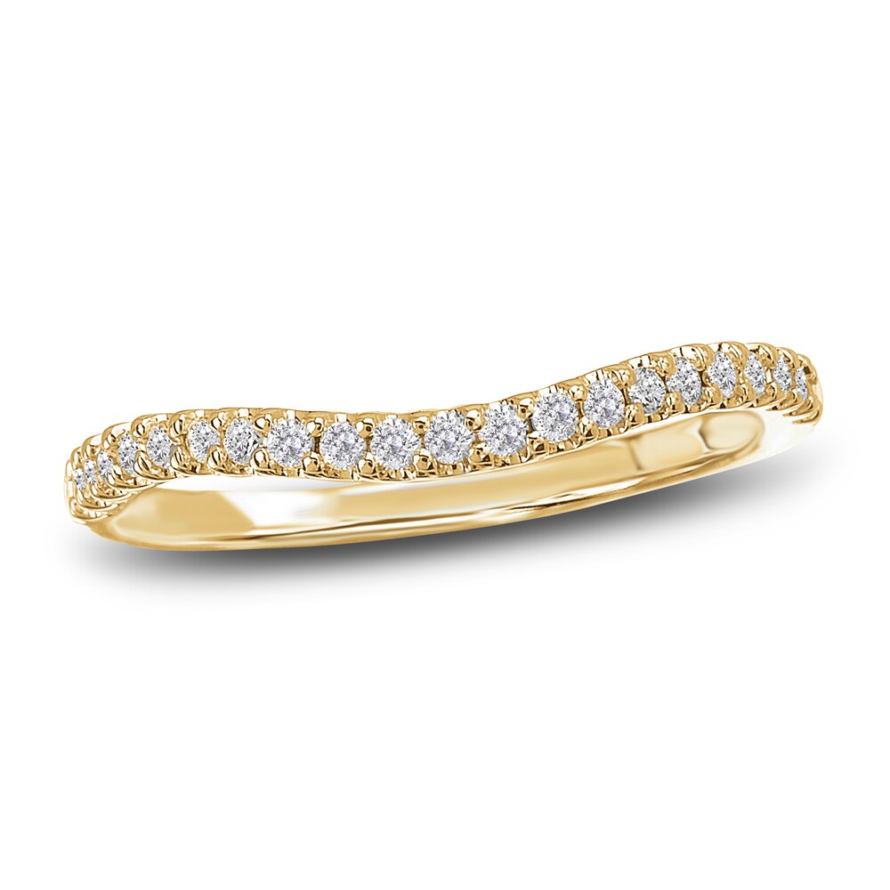 Diamond Contour Anniversary Band 1/6 ct tw Round 14K Yellow Gold 6opUDyo8