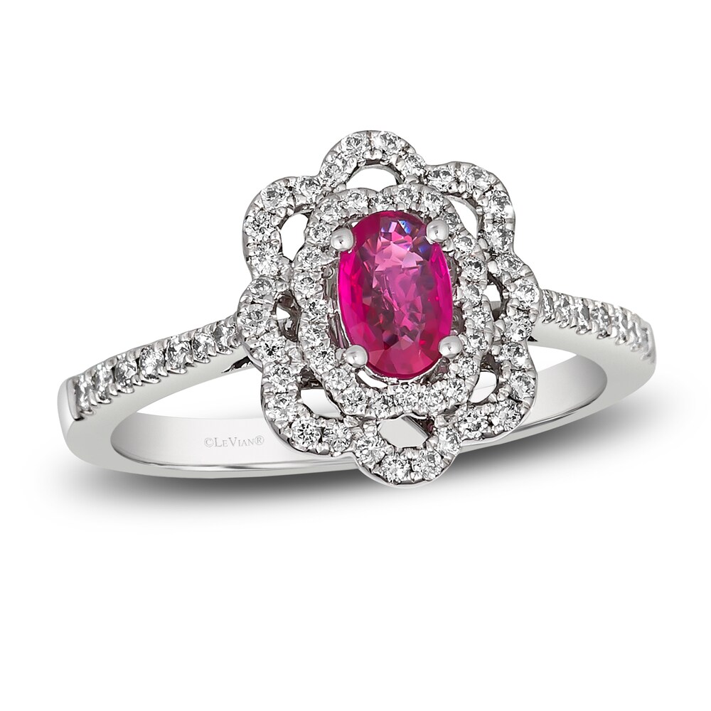 Le Vian Natural Ruby Ring 1/3 ct tw Diamonds Platinum 6tY4ZCj9