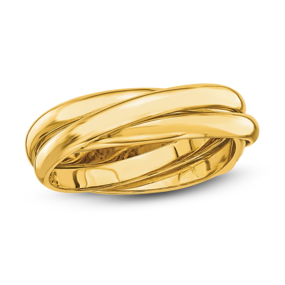 Polished Rolling Ring 14K Yellow Gold 70CFi0cB