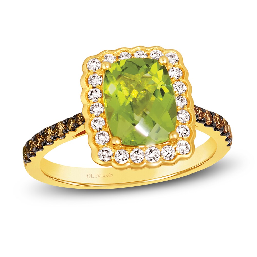 Le Vian Natural Peridot Ring 1/2 ct tw Diamonds 14K Honey Gold 70IovoAz