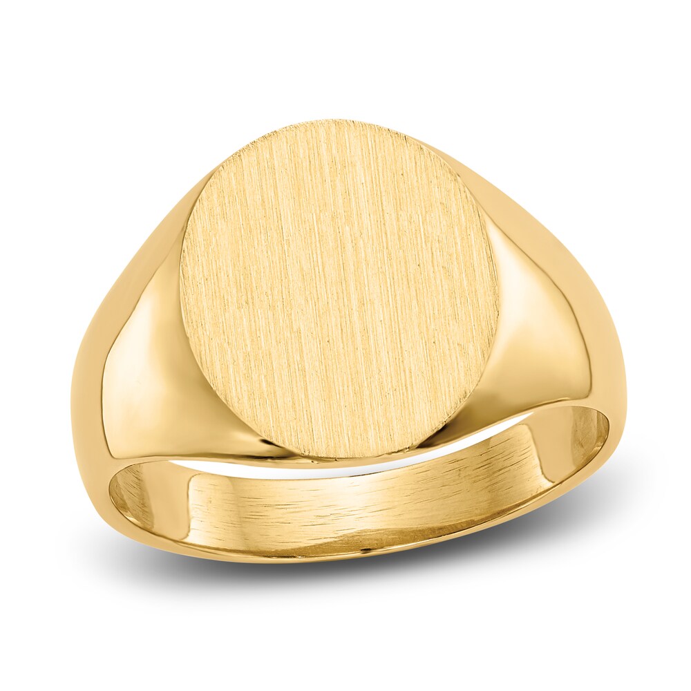 Men\'s Signet Ring 14K Yellow Gold 78J1rlbY