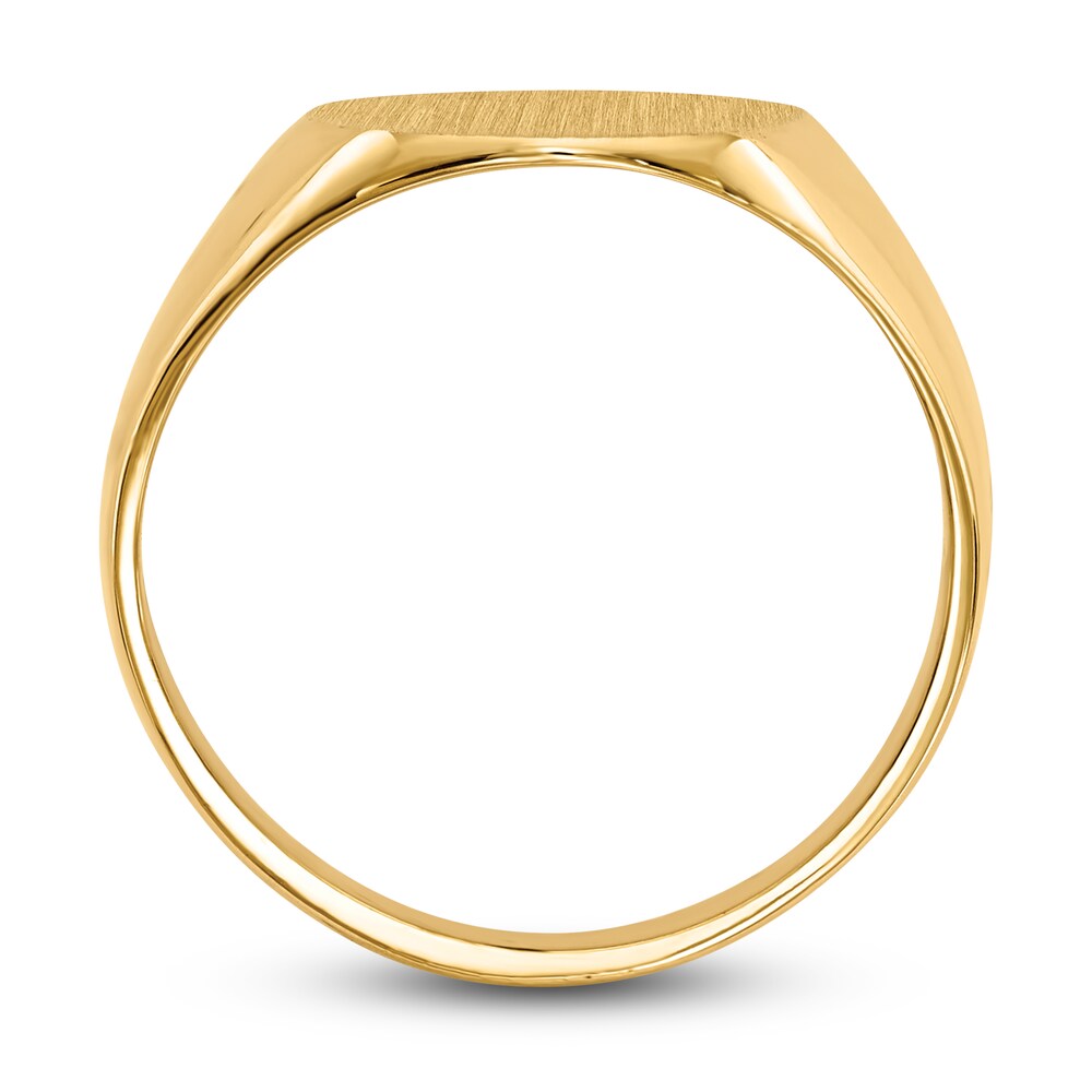 Men\'s Signet Ring 14K Yellow Gold 78J1rlbY
