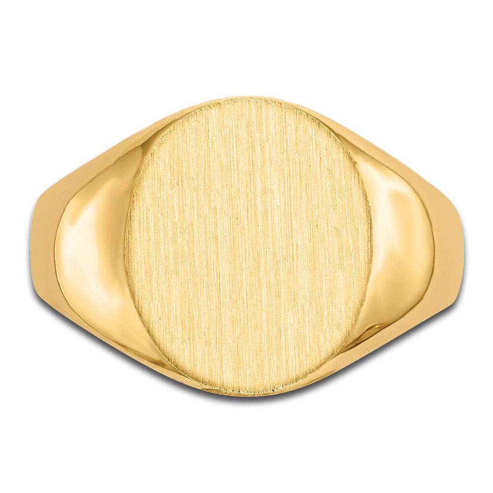 Men\'s Signet Ring 14K Yellow Gold 78J1rlbY