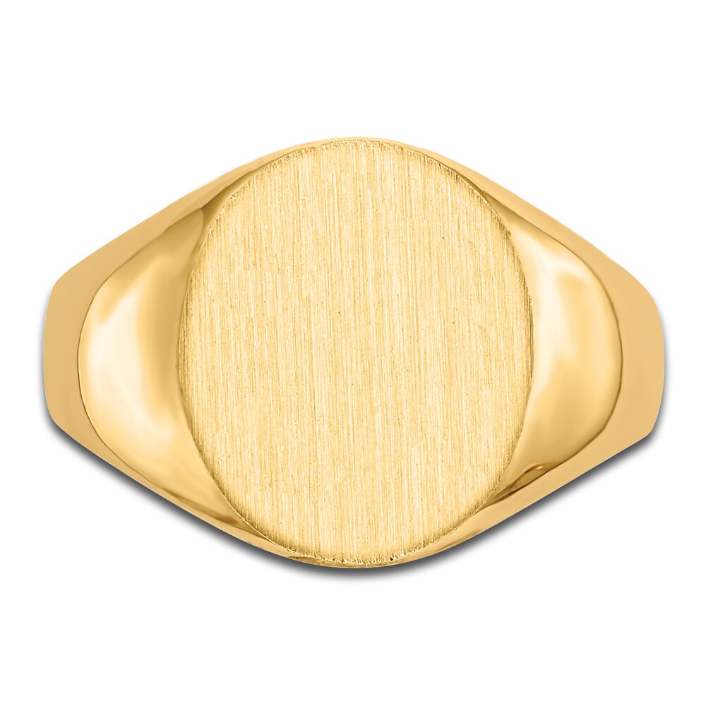 Men\'s Signet Ring 14K Yellow Gold 78J1rlbY