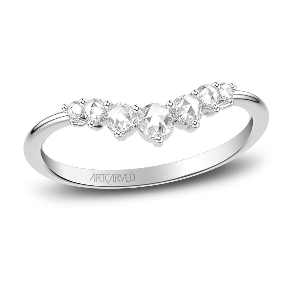 ArtCarved Rose-Cut Diamond Anniversary Band 1/5 ct tw 14K White Gold 7BamFixs