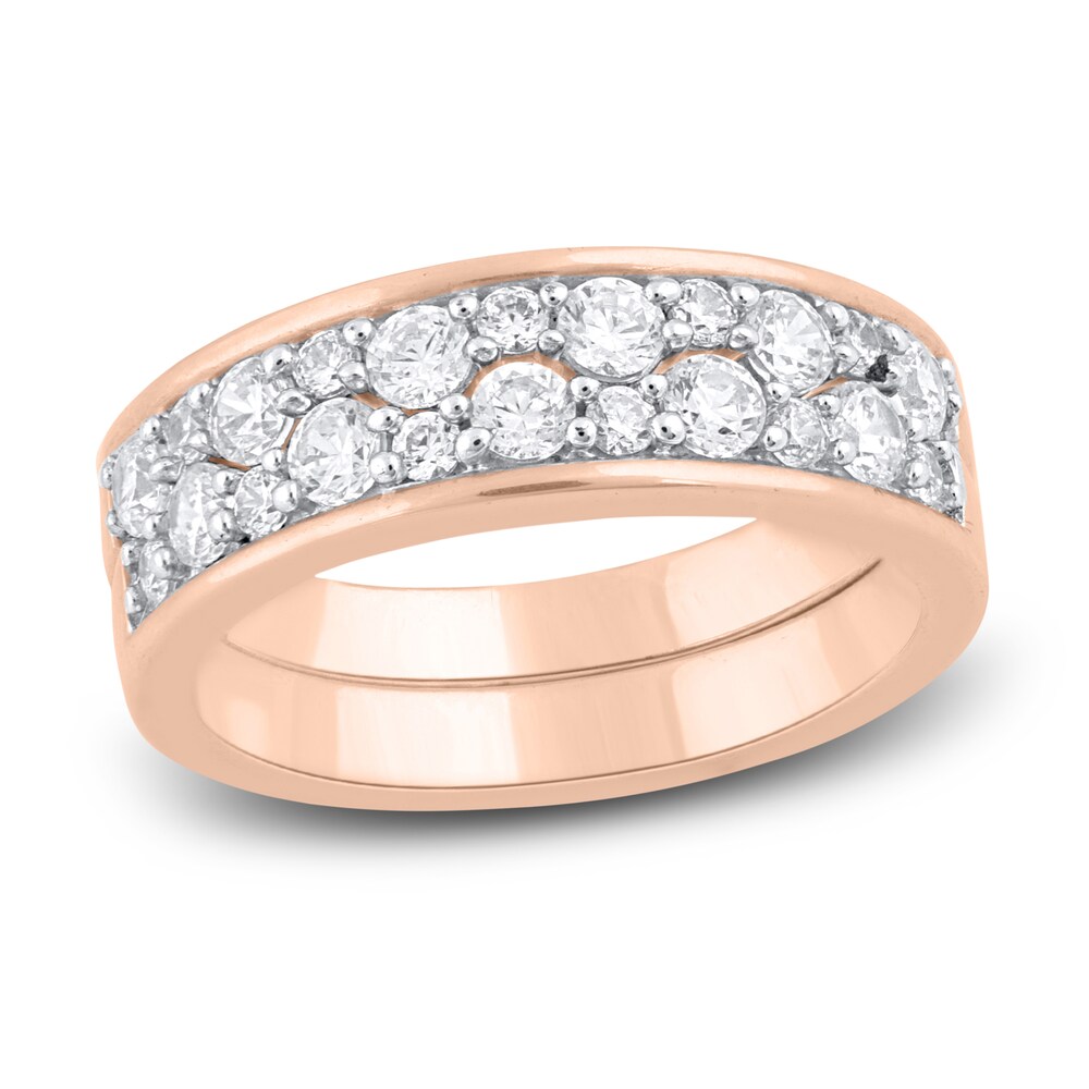 Diamond Anniversary Band 1 ct tw Round 14K Rose Gold 7Kn27mIg