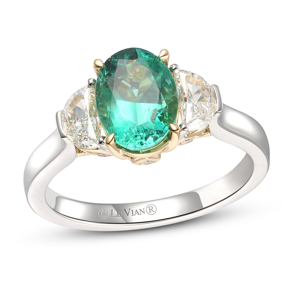 Le Vian Couture Emerald Ring 1/2 ct tw Diamonds Platinum/18K Honey Gold 7WmBDOG8