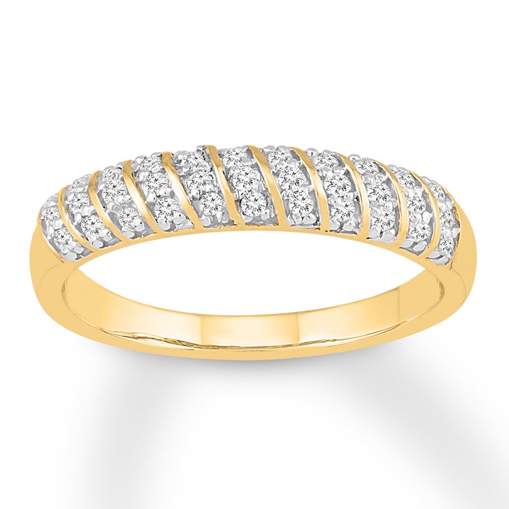Diamond Ring 1/5 ct tw Round 10K Yellow Gold 7p0uxifa