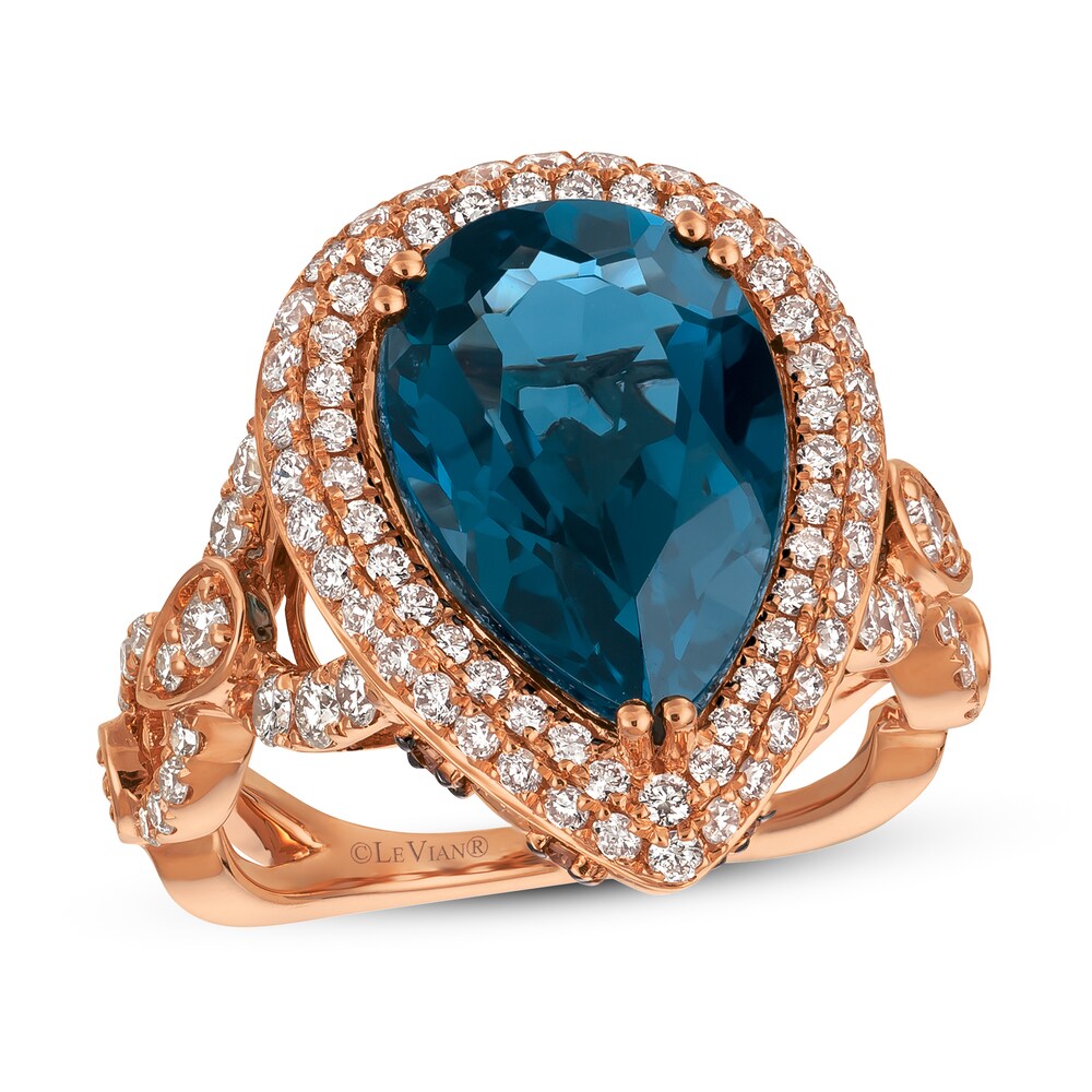 Le Vian Topaz Ring 1-1/3 ct tw Diamonds 18K Strawberry Gold 7sDi89qx