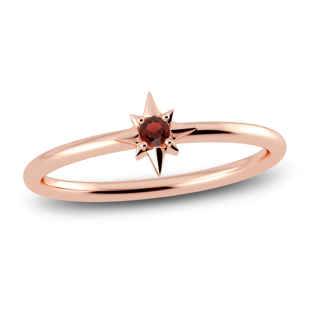 Juliette Maison Natural Garnet Starburst Ring 10K Rose Gold 8N0REsPf