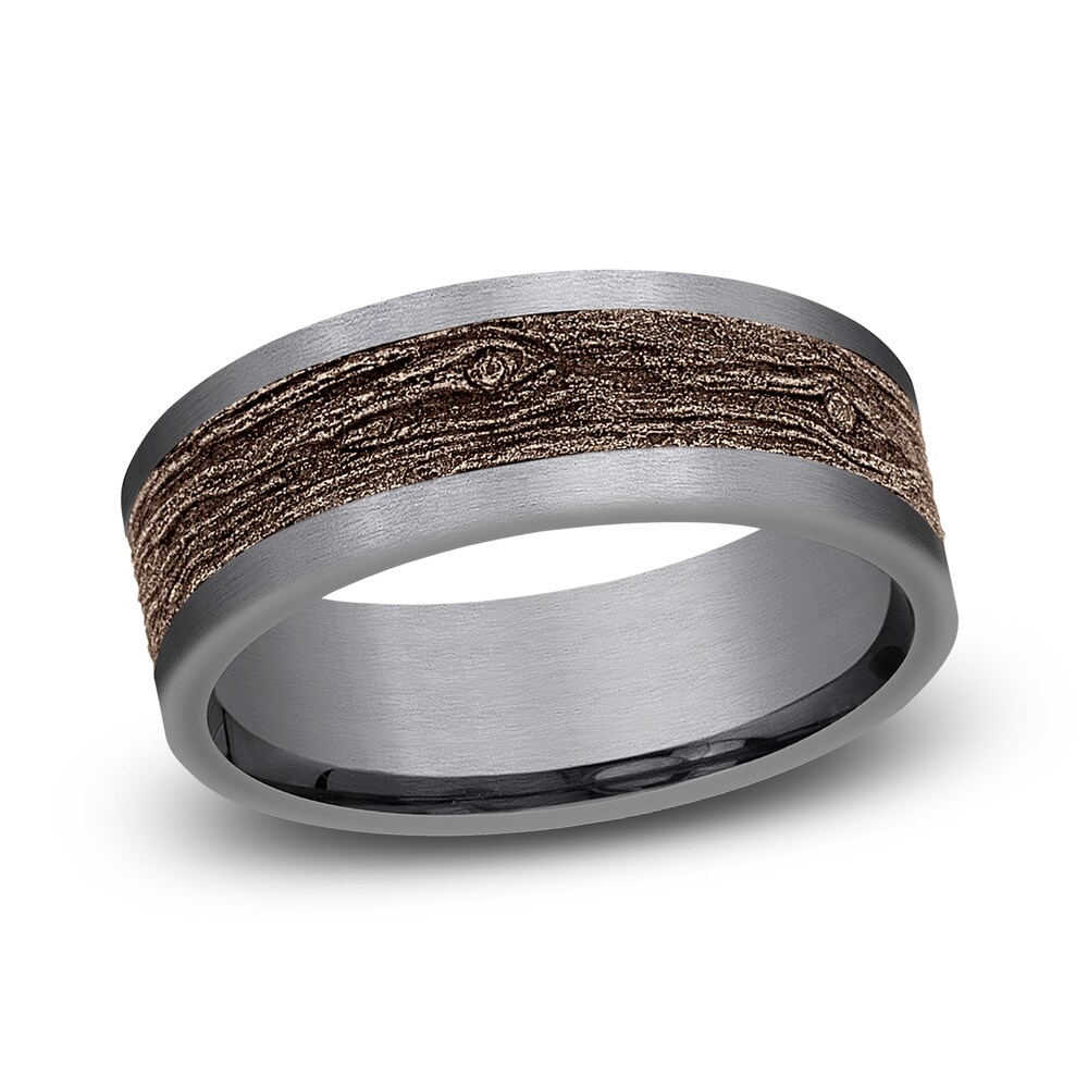 Men's Log Knot Wedding Band Tantalum/14K Rose Gold-Plated 8YqgaWzG