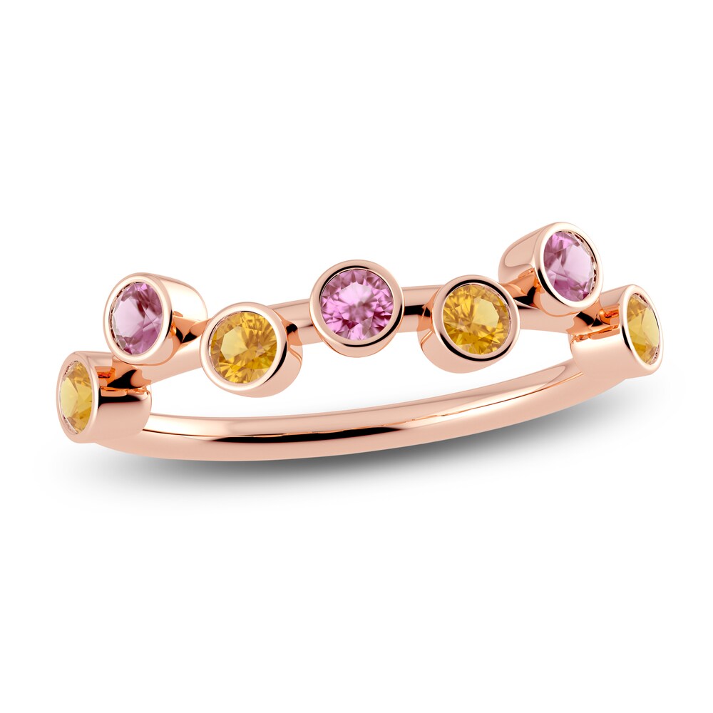 Juliette Maison Natural Citrine & Natural Pink Tourmaline Ring 10K Rose Gold 8mFj9yrj