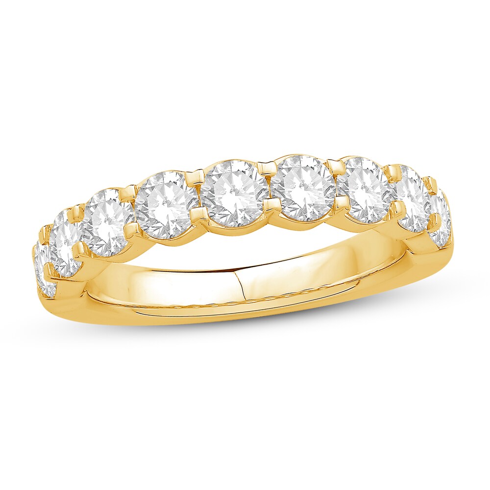Diamond Anniversary Ring 1-1/2 ct tw Round 14K Yellow Gold 8uyC18h7