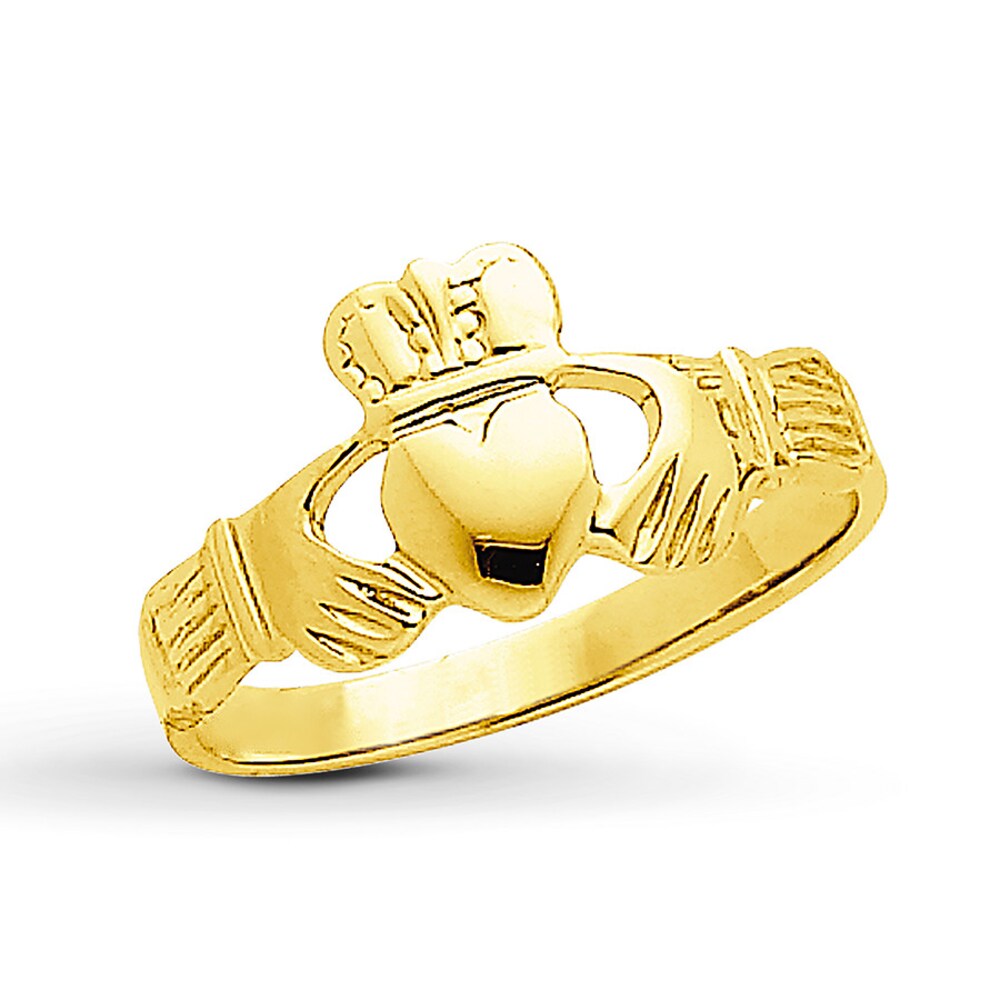 Claddagh Ring 14K Yellow Gold 8zPa8Hz4