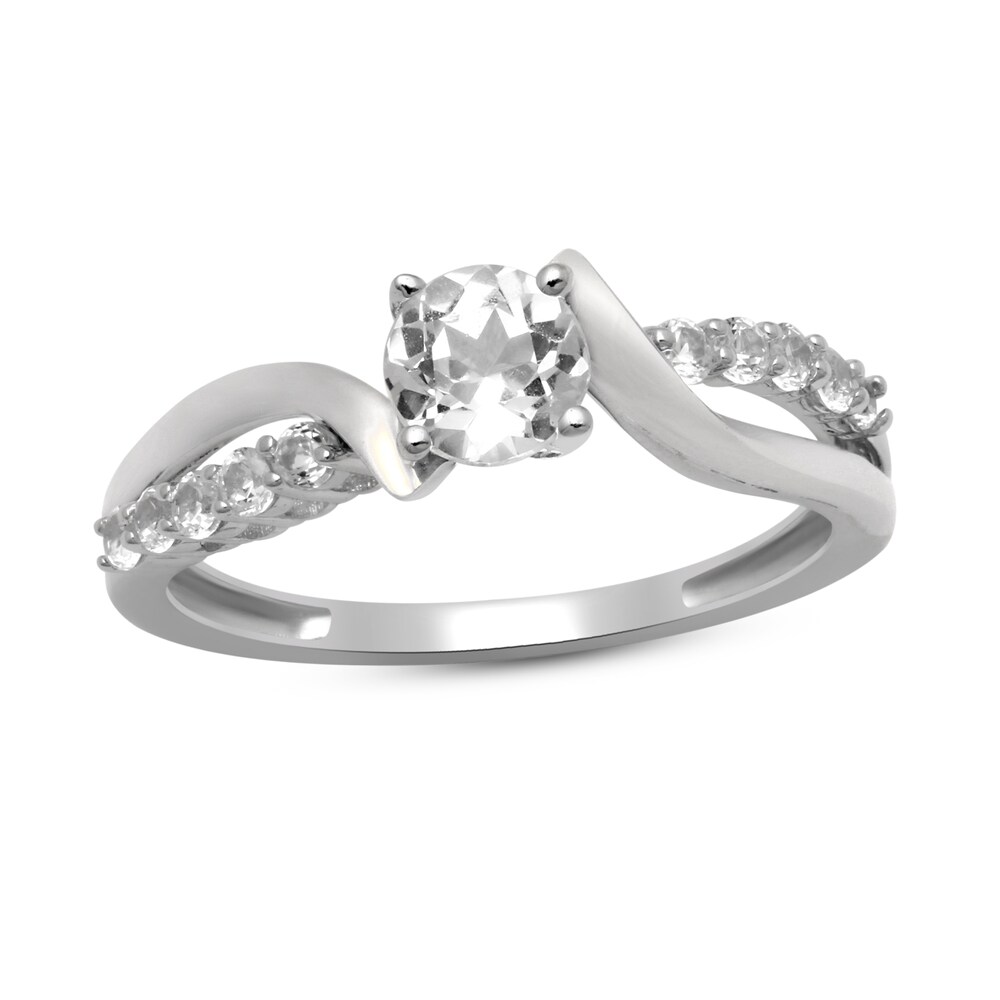 Lab-Created White Sapphire Ring Sterling Silver 997YU09b