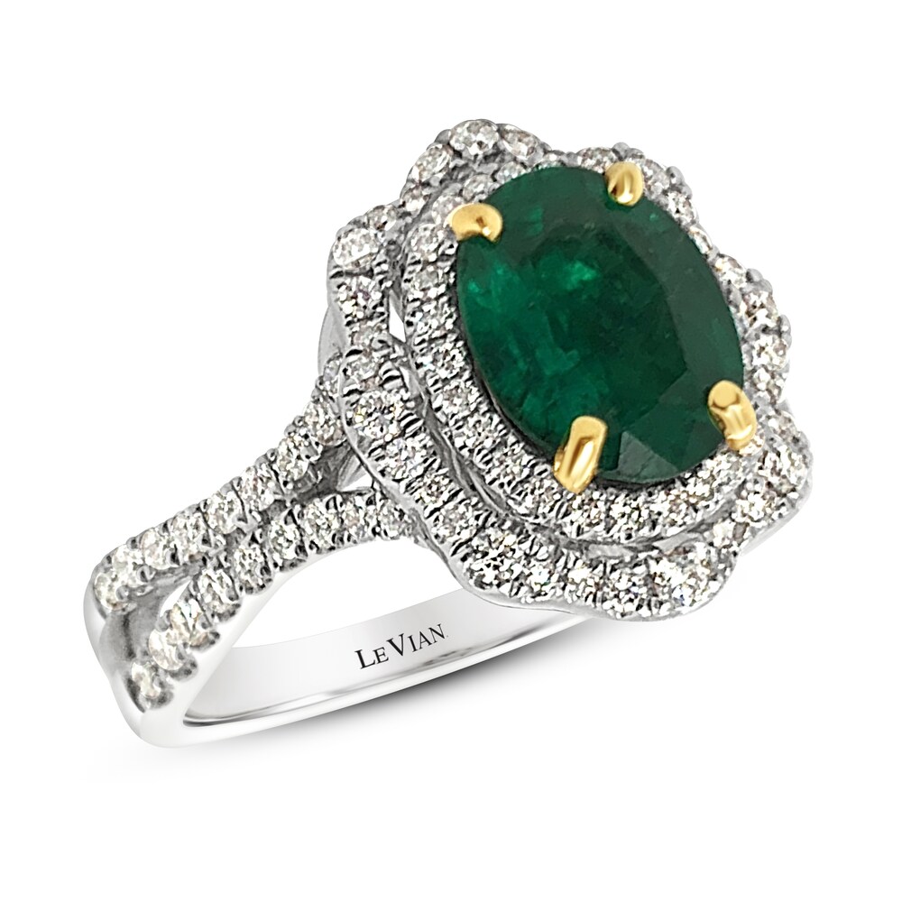 Le Vian Natural Emerald Ring 5/8 ct tw Diamonds 18K Two-Tone Gold 9ASqElXZ