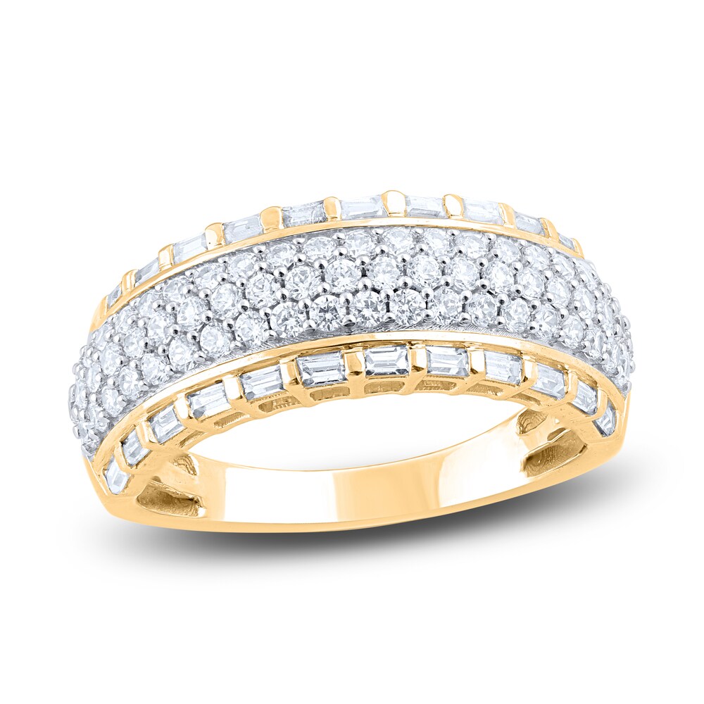 Diamond Anniversary Band 1 ct tw Round/Baguette 14K Yellow Gold 9D01QLGT