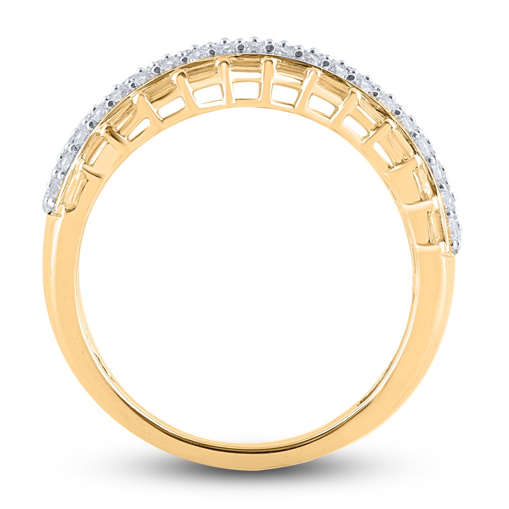 Diamond Anniversary Band 1 ct tw Round/Baguette 14K Yellow Gold 9D01QLGT