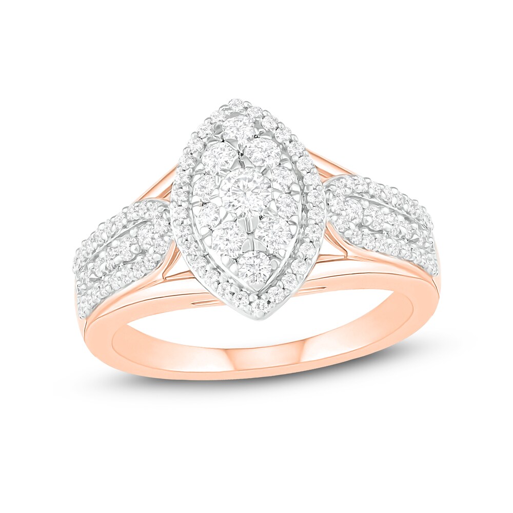 Diamond Ring 3/4 ct tw Round 14K Rose Gold 9Ih0rkr3