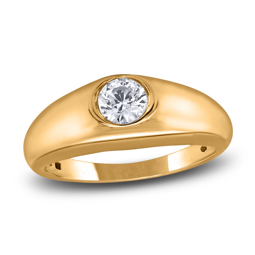 Men's Diamond Anniversary Ring 1/2 ct tw Round 14K Yellow Gold 9KlXqkfd