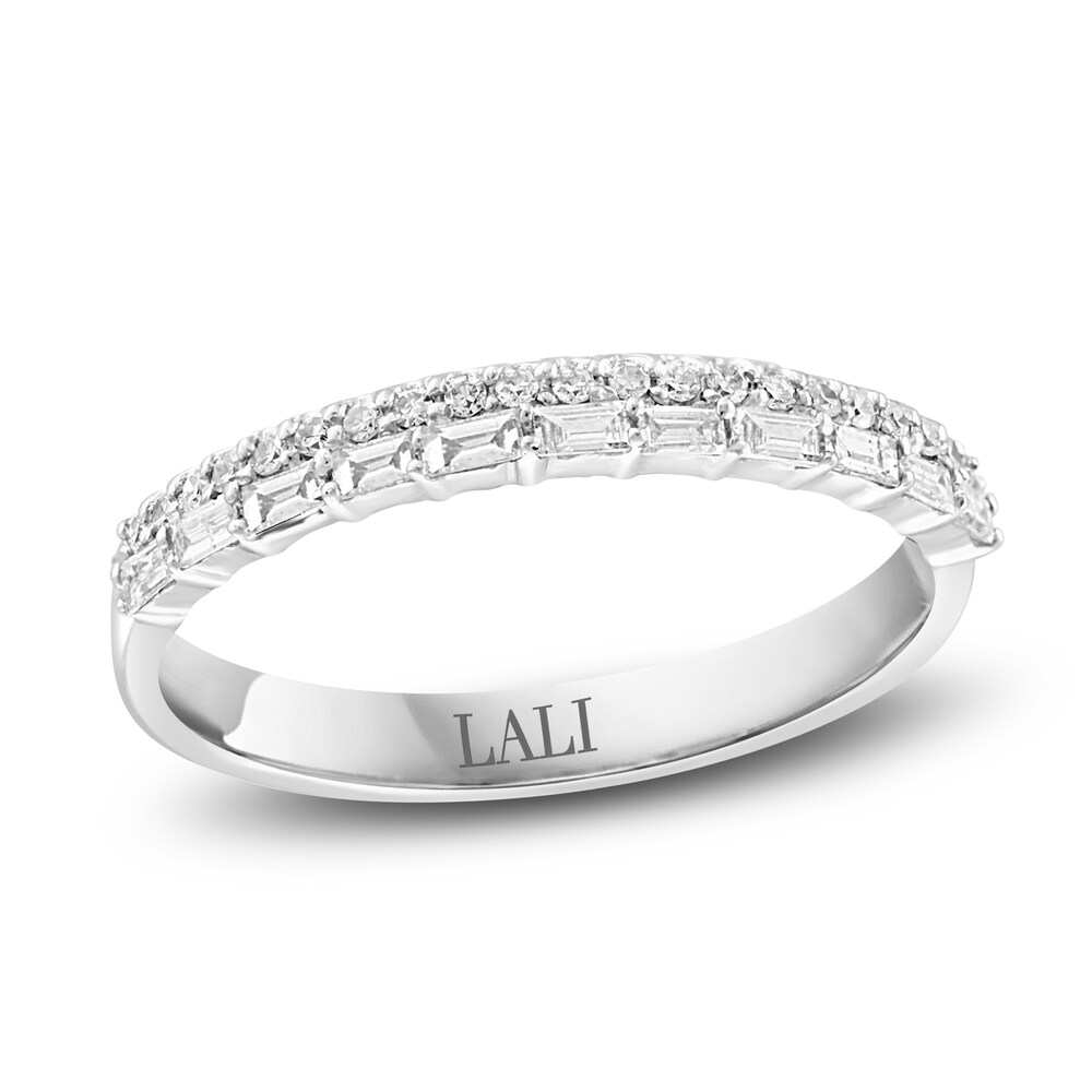 LALI Jewels Diamond Ring 1/4 ct tw Round/Baguette 14K White Gold 9NodO2HD
