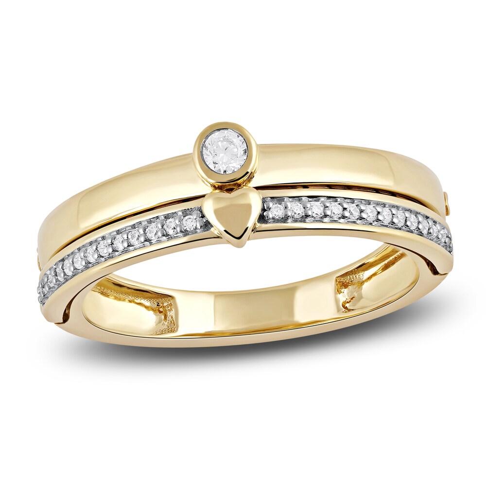 Diamond Promise Ring 1/8 ct tw Round 14K Yellow Gold 9W2xM9nn