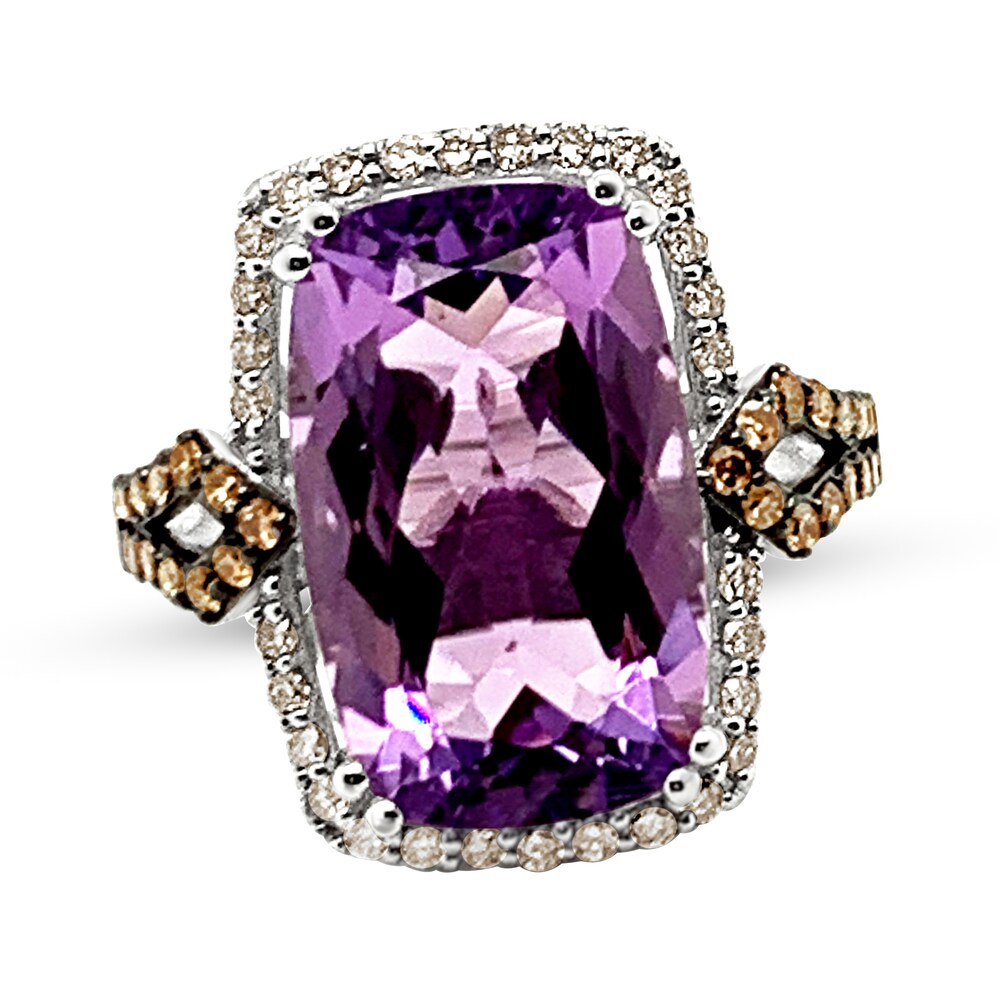 Le Vian Natural Amethyst Ring 1/2 ct tw Diamonds 14K Vanilla Gold 9ah0k4gw