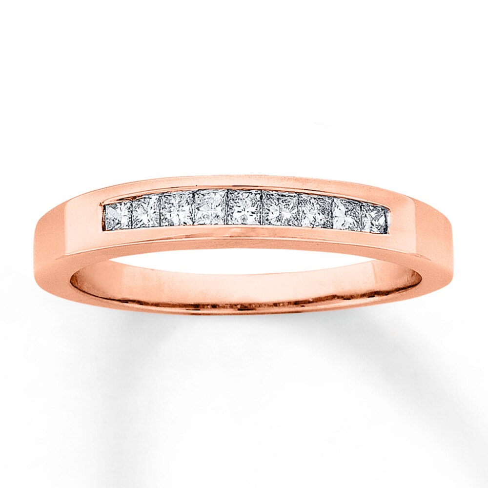 Diamond Anniversary Band 1/4 ct tw Princess-cut 14K Rose Gold 9asND9Rs