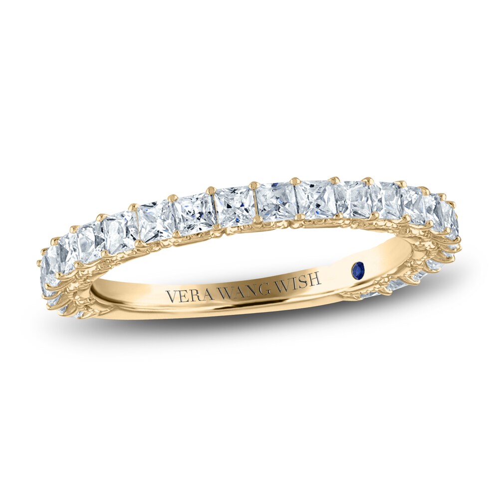 Vera Wang WISH Diamond Wedding Band 1 ct tw Princess 18K Yellow Gold 9fd8JEdT