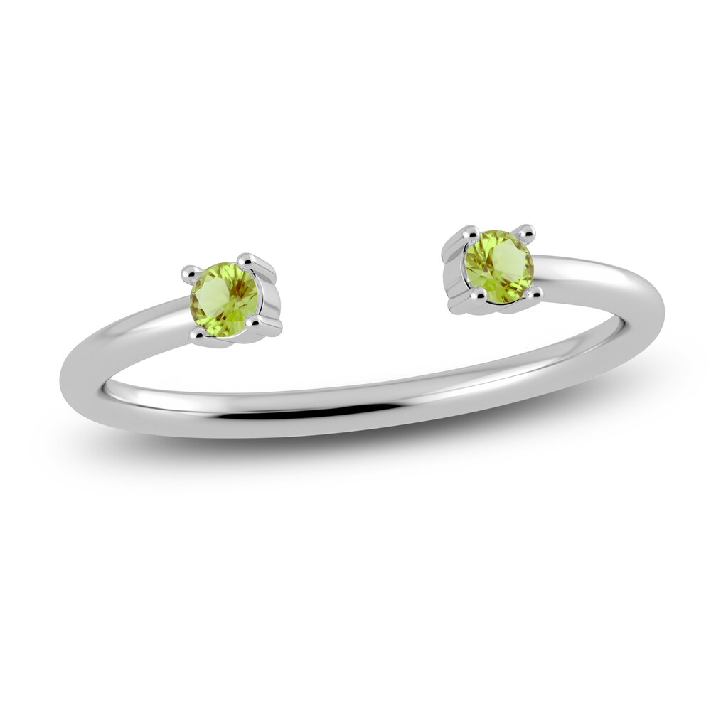 Juliette Maison Natural Peridot Cuff Ring 10K White Gold 9gJDyLLN