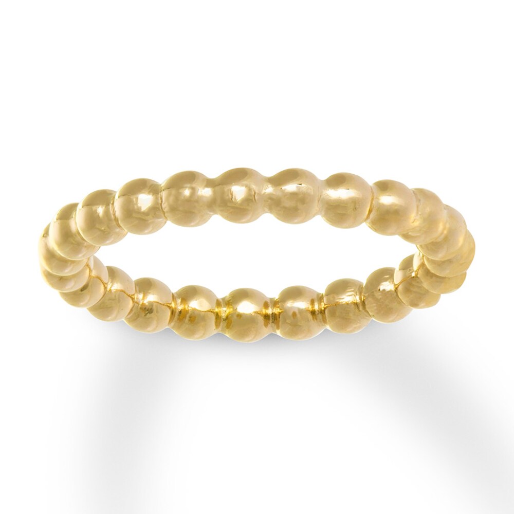 Beaded Band Ring 14K Yellow Gold 9tsREXZU