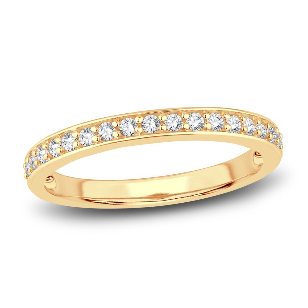 Diamond Wedding Band 1/4 ct tw Round 14K Yellow Gold 9vzCcMKG