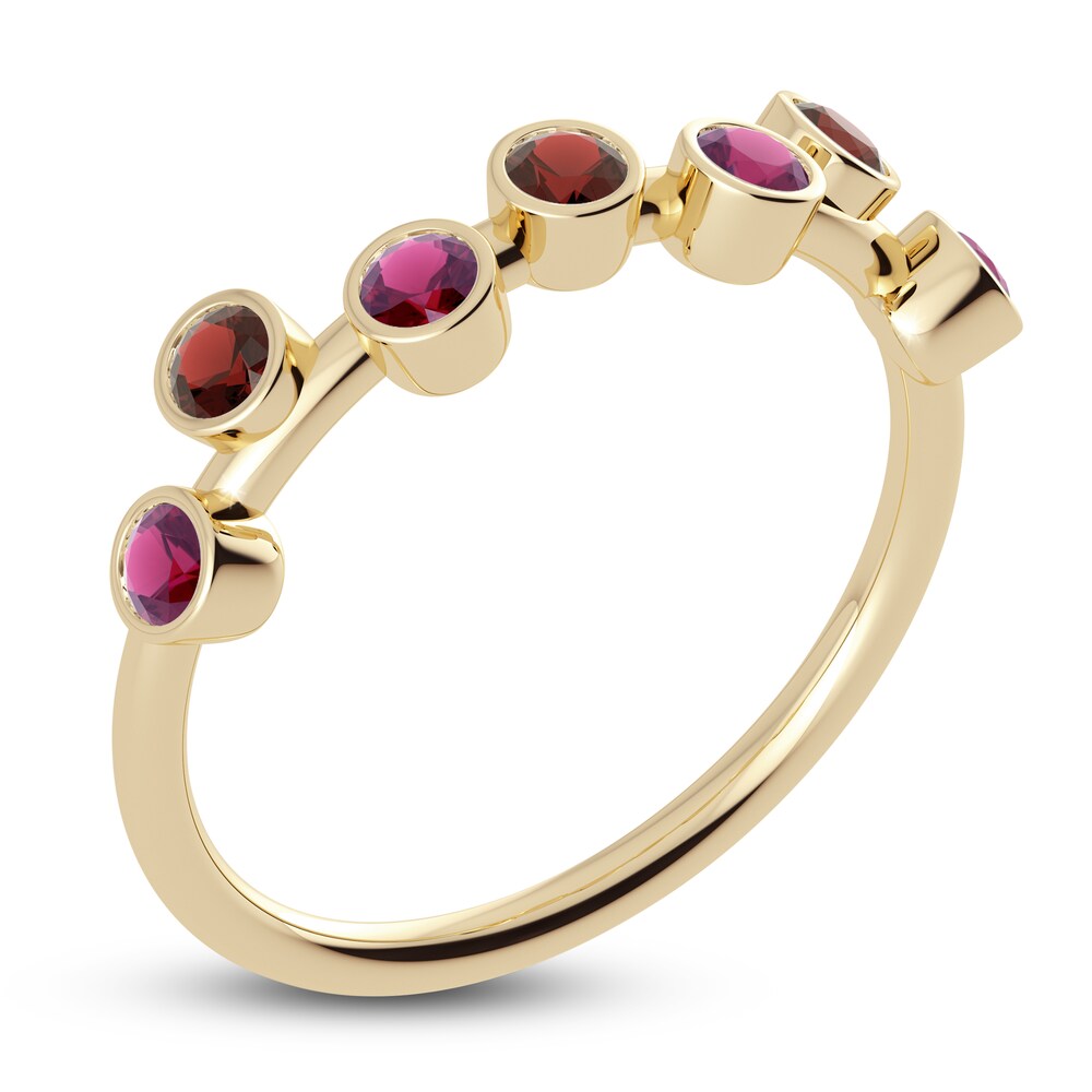 Juliette Maison Natural Rhodolite Garnet & Natural Garnet Ring 10K Yellow Gold 9zKzBPFC