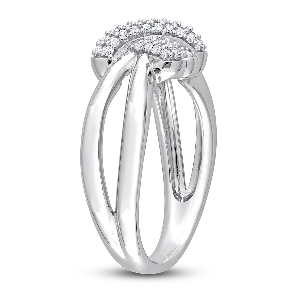 Diamond Y-Knot Ring 1/4 ct tw Round 14K White Gold 9ztdB8vb