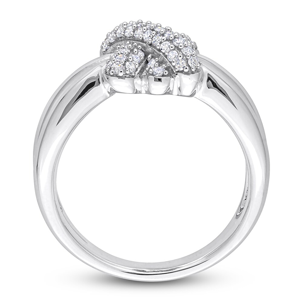 Diamond Y-Knot Ring 1/4 ct tw Round 14K White Gold 9ztdB8vb