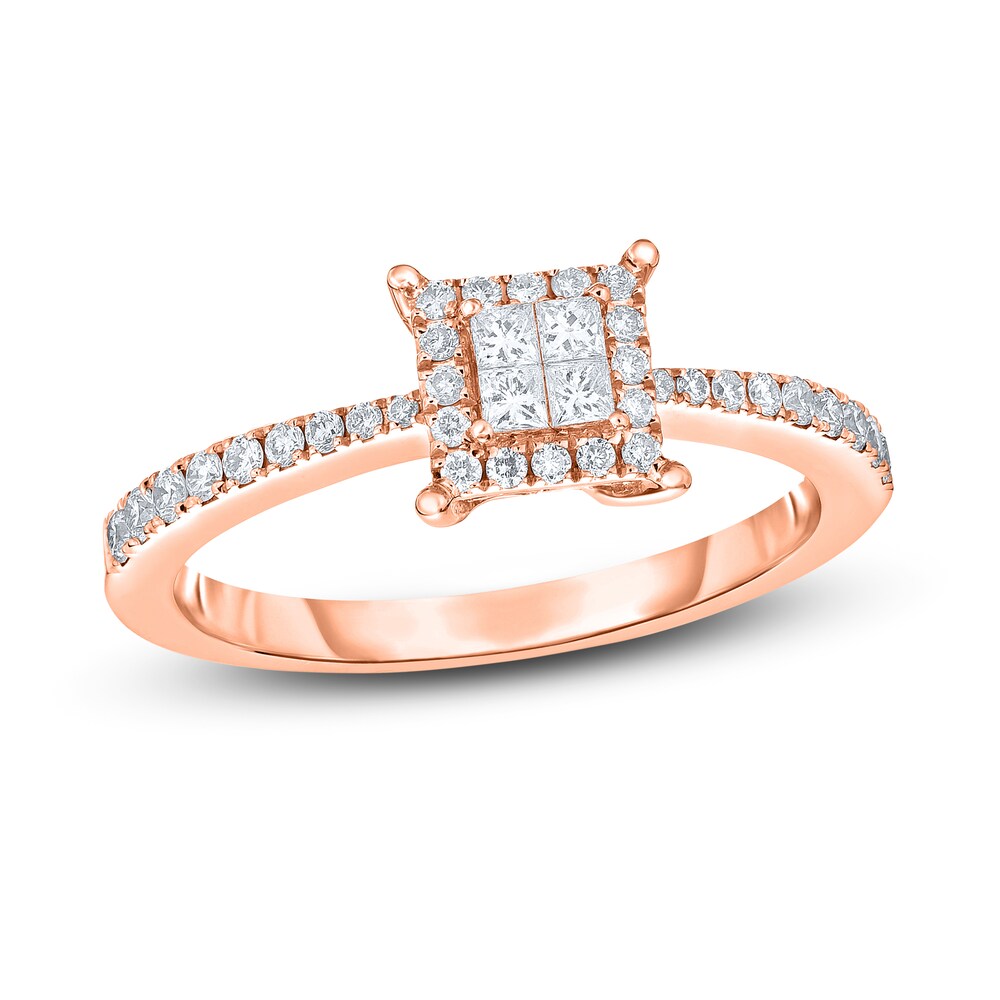 Diamond Ring 3/8 ct tw Round 14K Rose Gold A3IZvEUZ