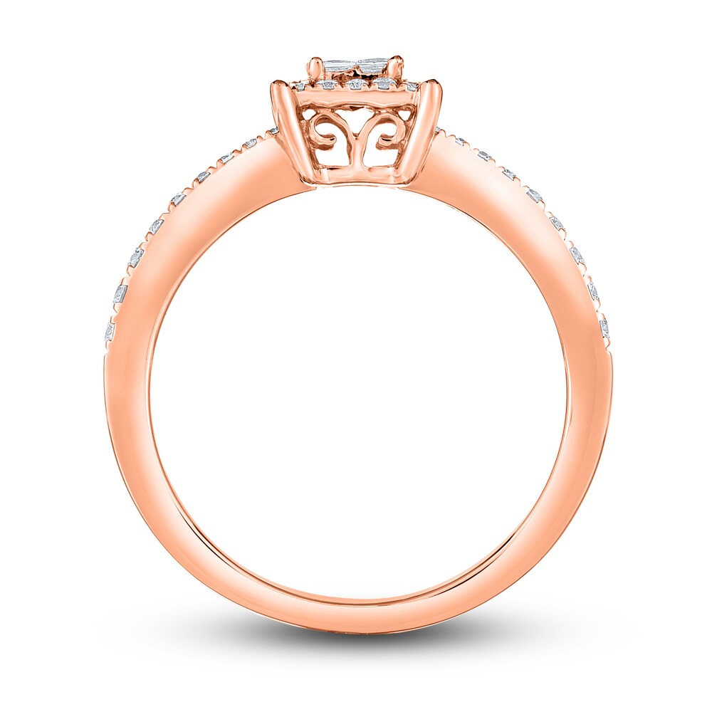 Diamond Ring 3/8 ct tw Round 14K Rose Gold A3IZvEUZ