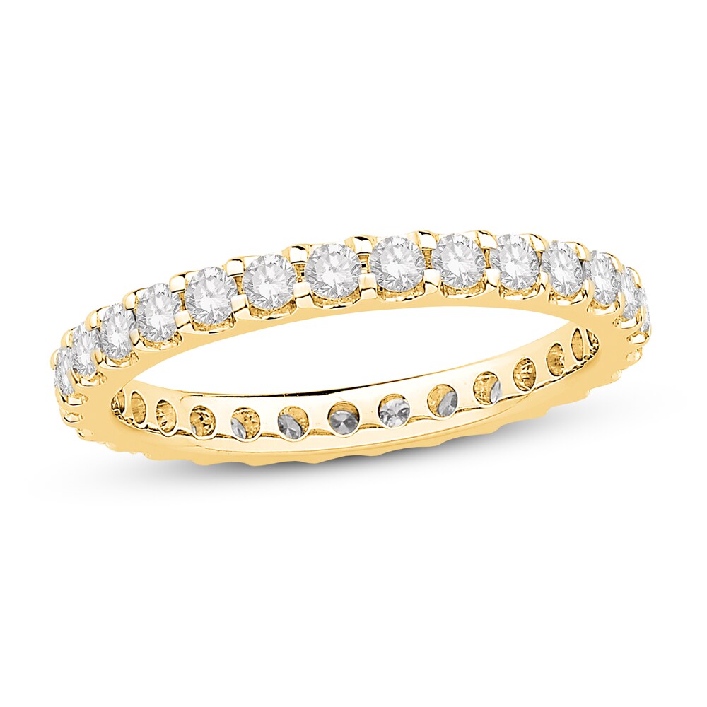 Diamond Eternity Band 1 ct tw Round 14K Yellow Gold A63nlFtn