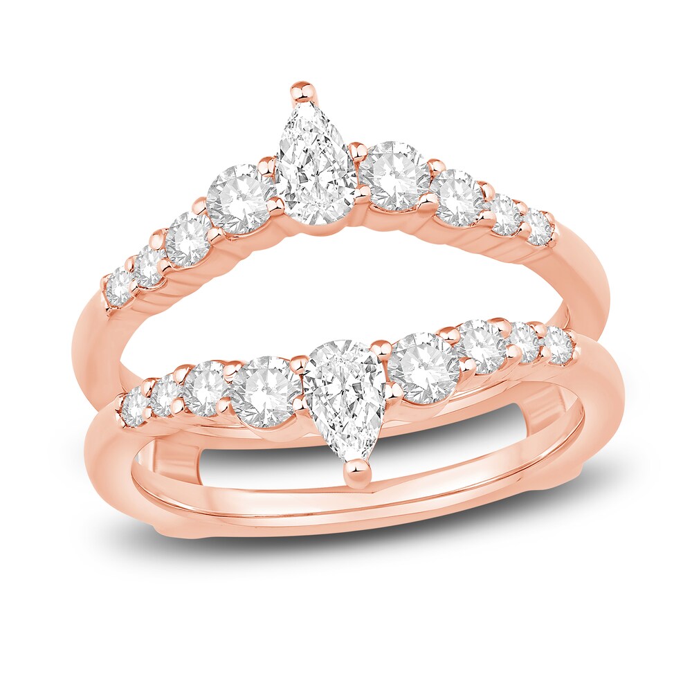 Diamond Enhancer Ring 7/8 ct tw Round/Pear 14K Rose Gold AOWi3tGu