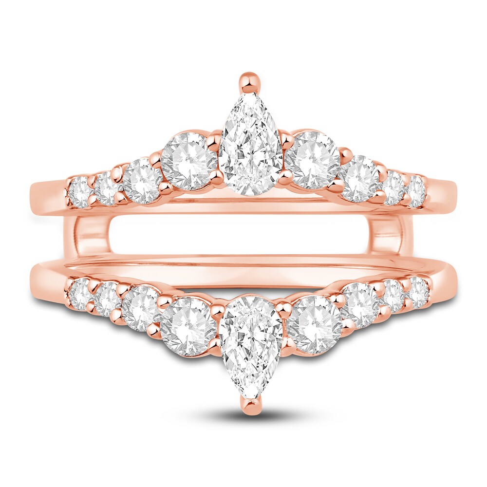 Diamond Enhancer Ring 7/8 ct tw Round/Pear 14K Rose Gold AOWi3tGu