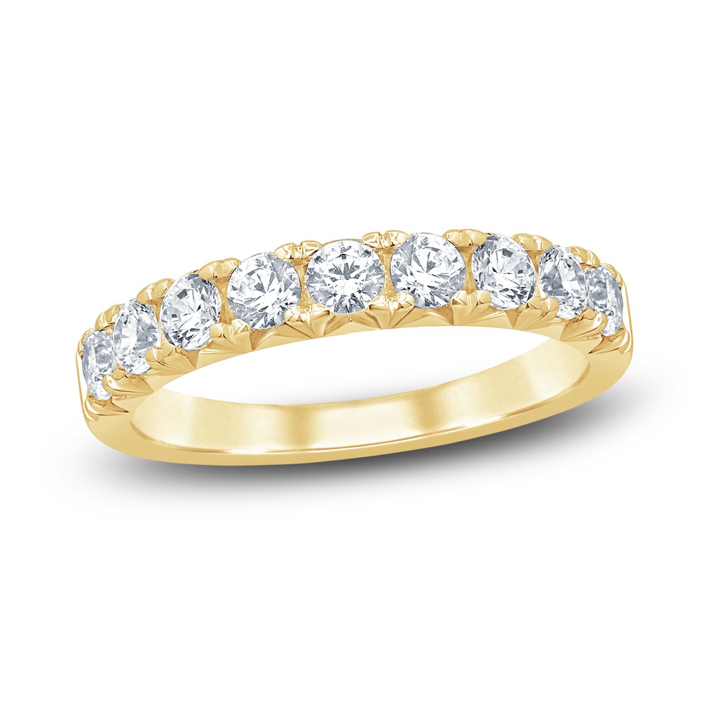 Diamond Anniversary Ring 1 ct tw Round 14K Yellow Gold AXyWwEB2