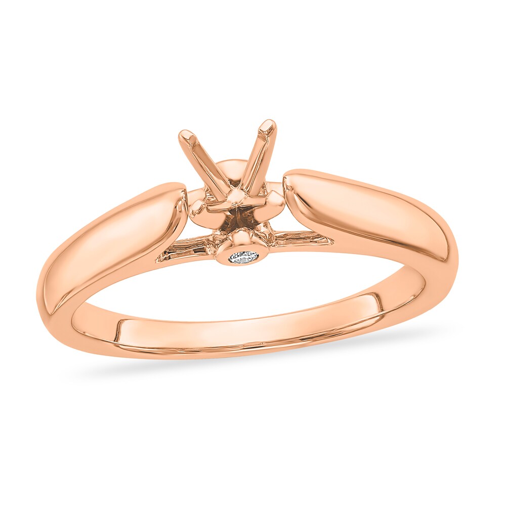 Ring Setting Diamond Accents 14K Rose Gold AiXcw5M6