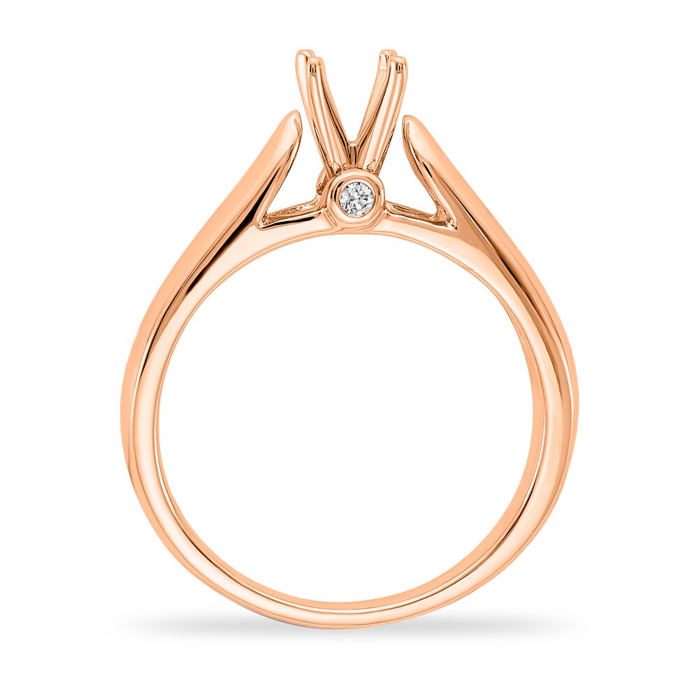 Ring Setting Diamond Accents 14K Rose Gold AiXcw5M6
