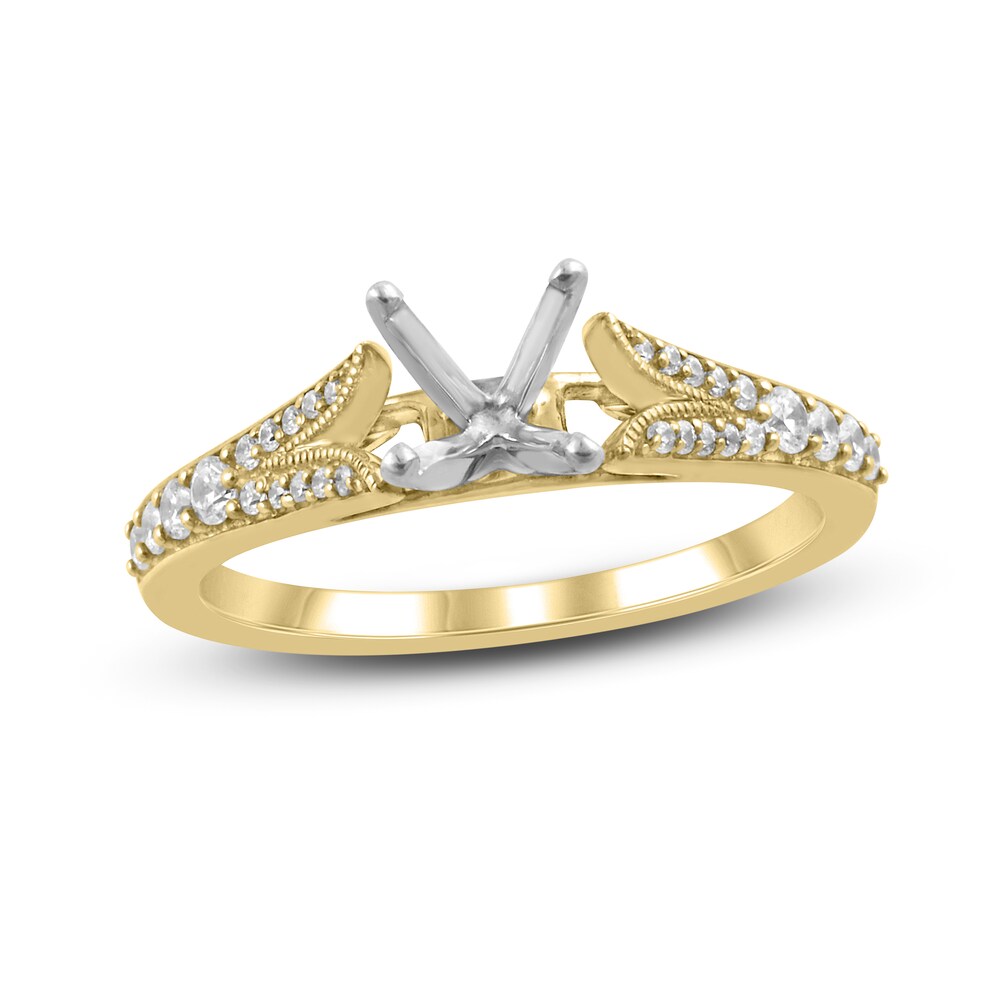 Diamond Ring Setting 1/4 ct tw Round 14K Yellow Gold Ax5XSKw2