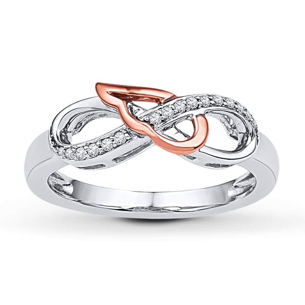 Wing & Infinity Ring 1/15 ct tw Diamonds Sterling Silver AxoYFjj2