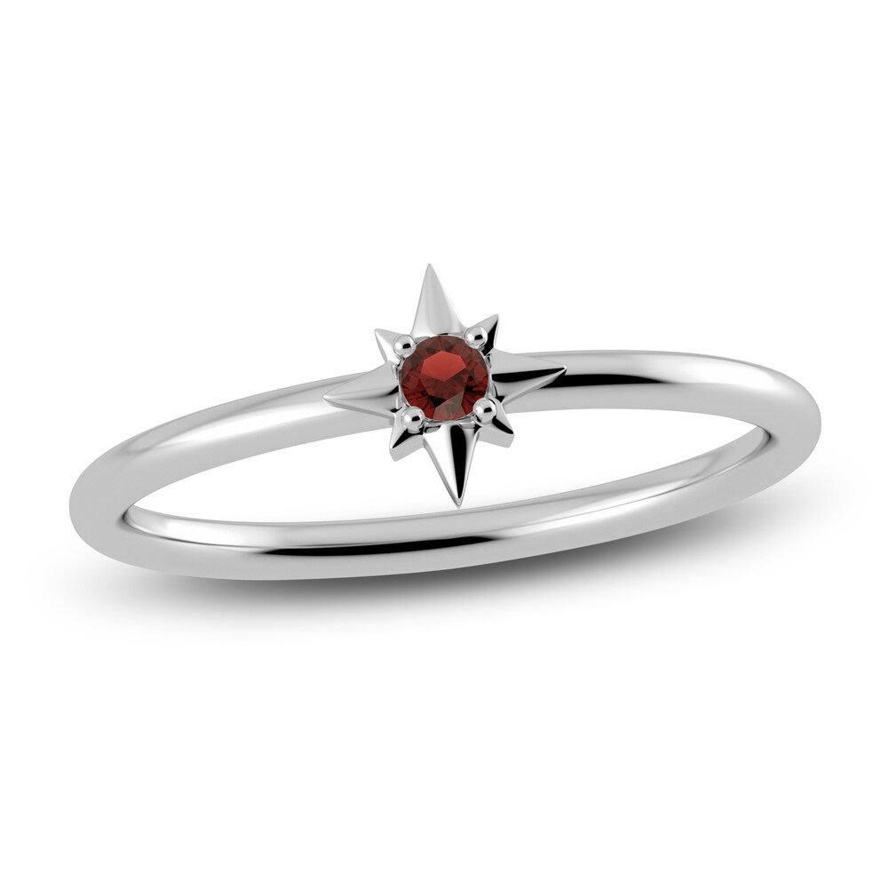 Juliette Maison Natural Garnet Starburst Ring 10K White Gold AyGjAjAt